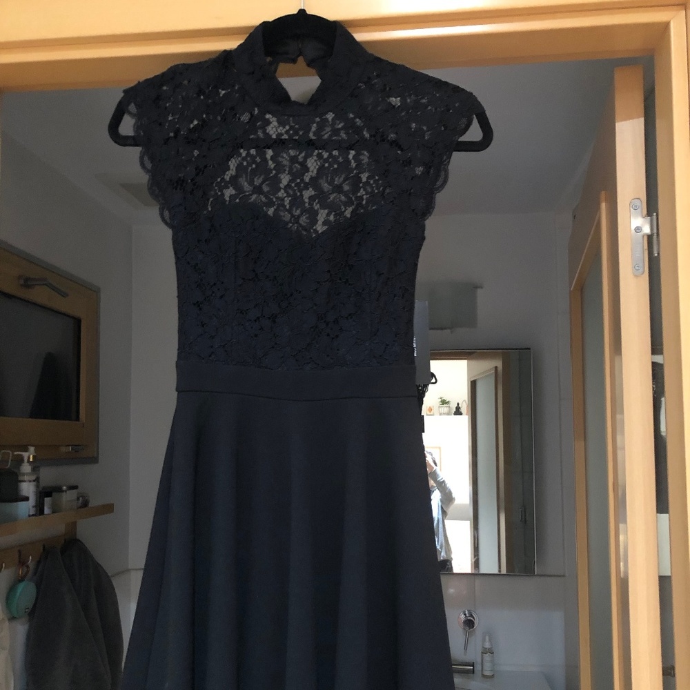Black Mini Dress with Lace